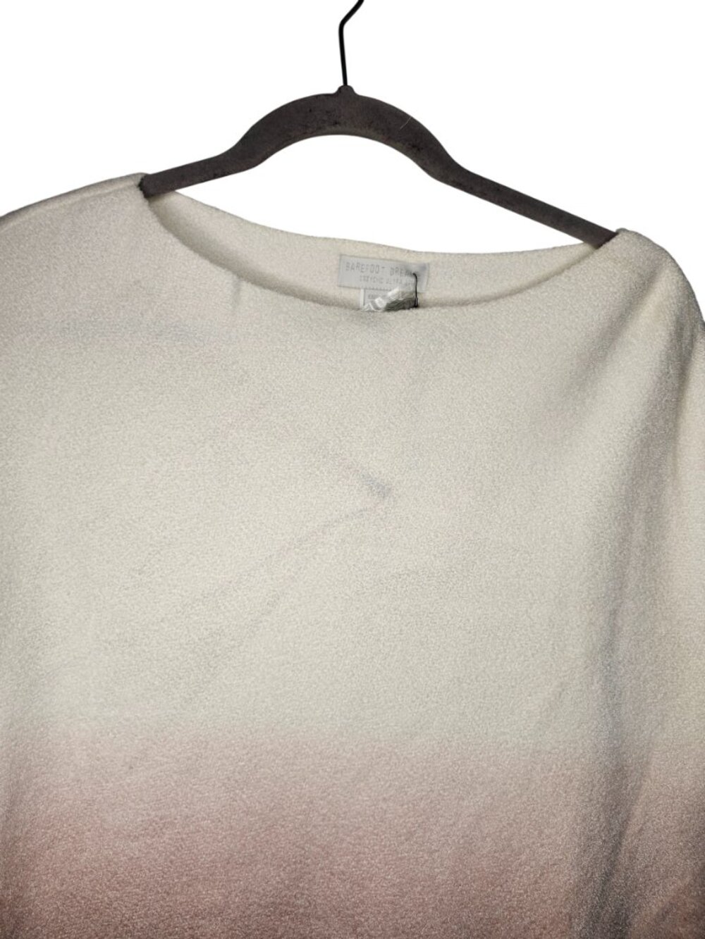 NEW Barefoot Dreams Pink and White Ombre Poncho One Size - Picture 3 of 6